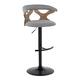 Option Light Grey Fabric/White Washed/Black Metal