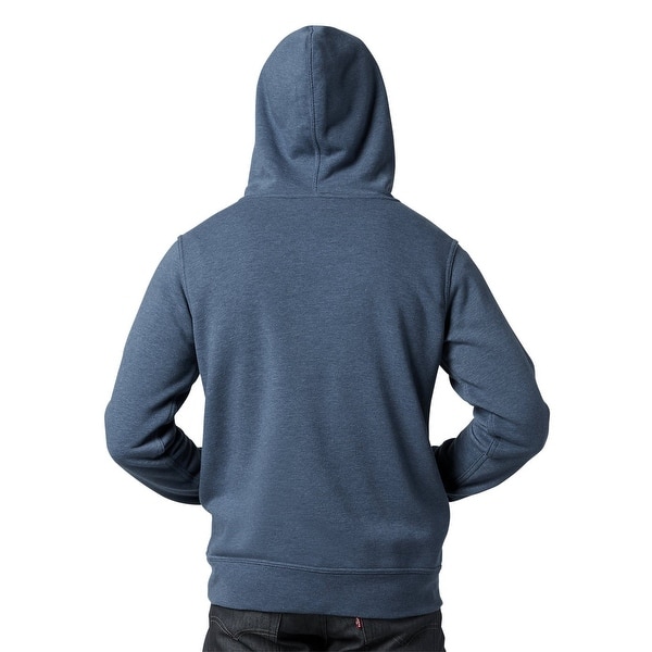 The North Face Men S Jumbo Logo Half Dome Pullover Hoodie Shady Blue Heather Tnf White On Sale Overstock