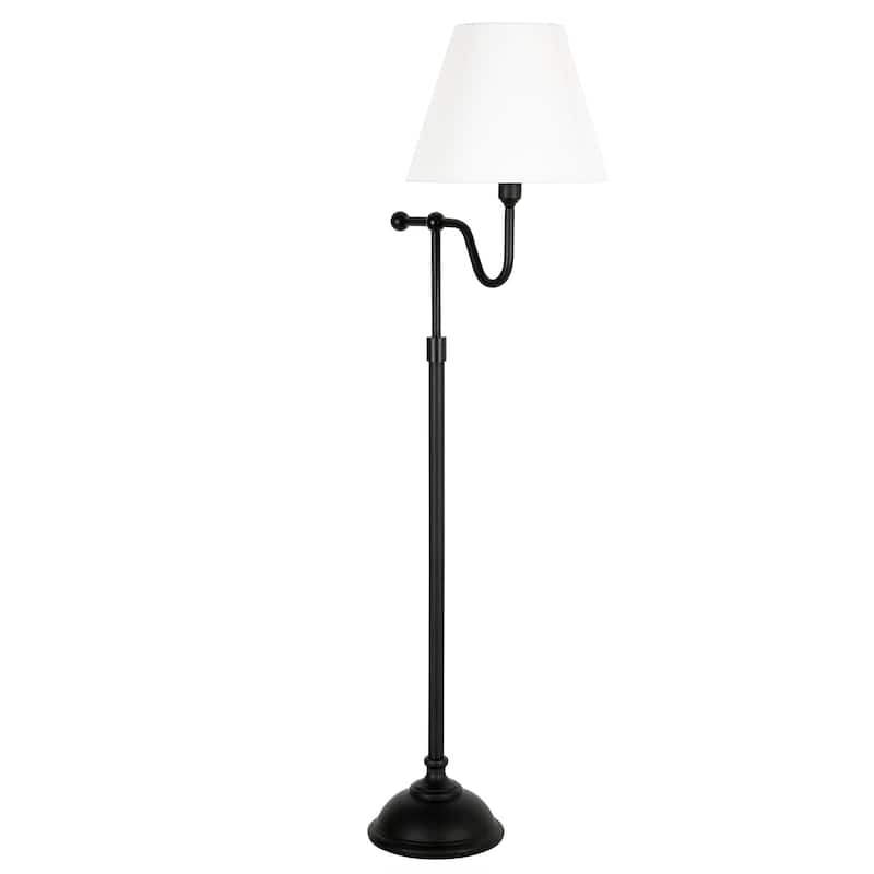 Wellesley Blackened Bronze Floor Lamp with Empire Shade