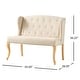 preview thumbnail 4 of 10, Adrianna Contemporary Wingback Loveseat by Christopher Knight Home
