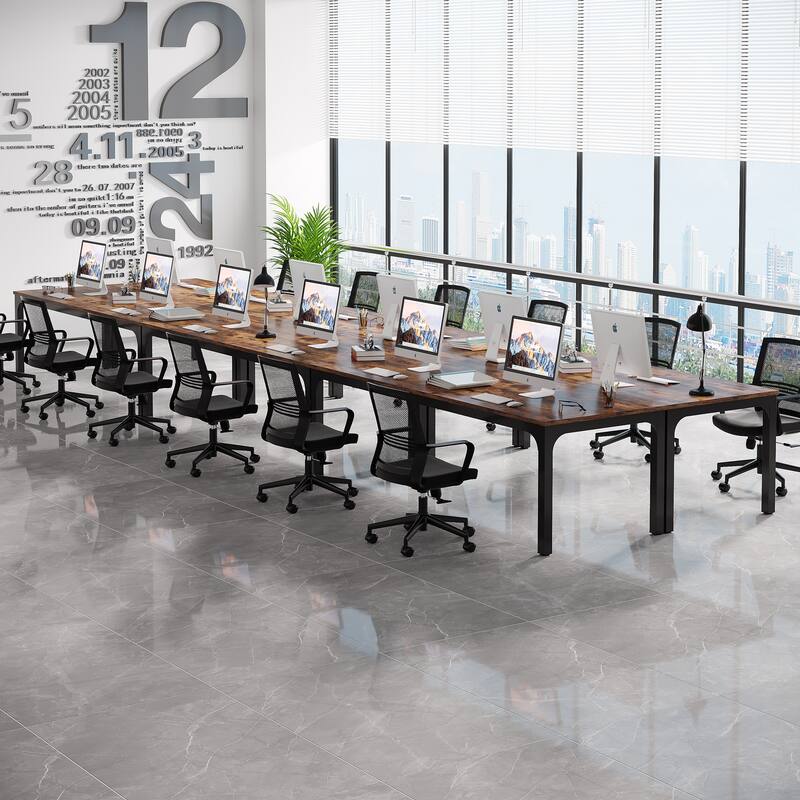 78.74" Large Rectangle Conference Table, Office Meeting/Seminar/Business Table Desk for Office Boardroom & Meeting Room