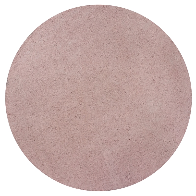Domani Euphoria Cozy Rose Pink Rug - 6' Round - Rose Pink