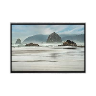 iCanvas "Haystack Rock Canyon Beach" by Louis Ruth Framed