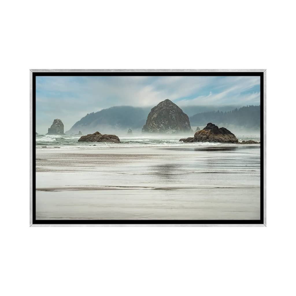 iCanvas "Haystack Rock Canyon Beach" by Louis Ruth Framed