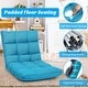 preview thumbnail 43 of 67, Costway Adjustable 14-Position Floor Chair Folding Lazy Gaming Sofa