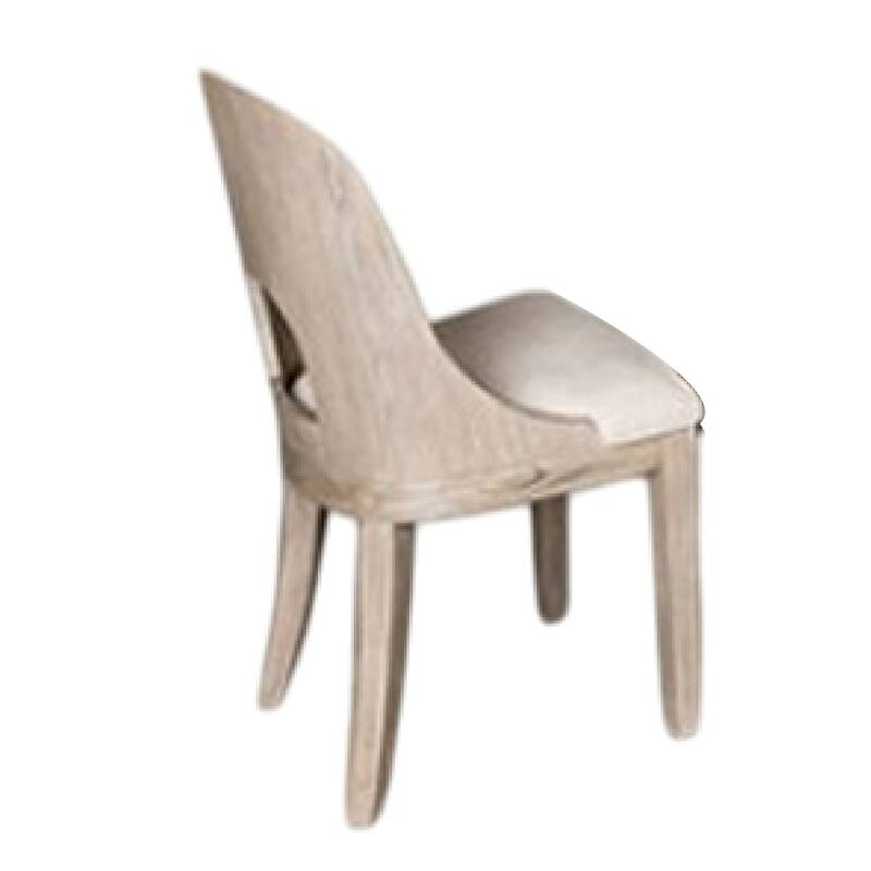 Zoko 7pc Dining Table Set, Polyester Cushion Seats, White Wash Wood