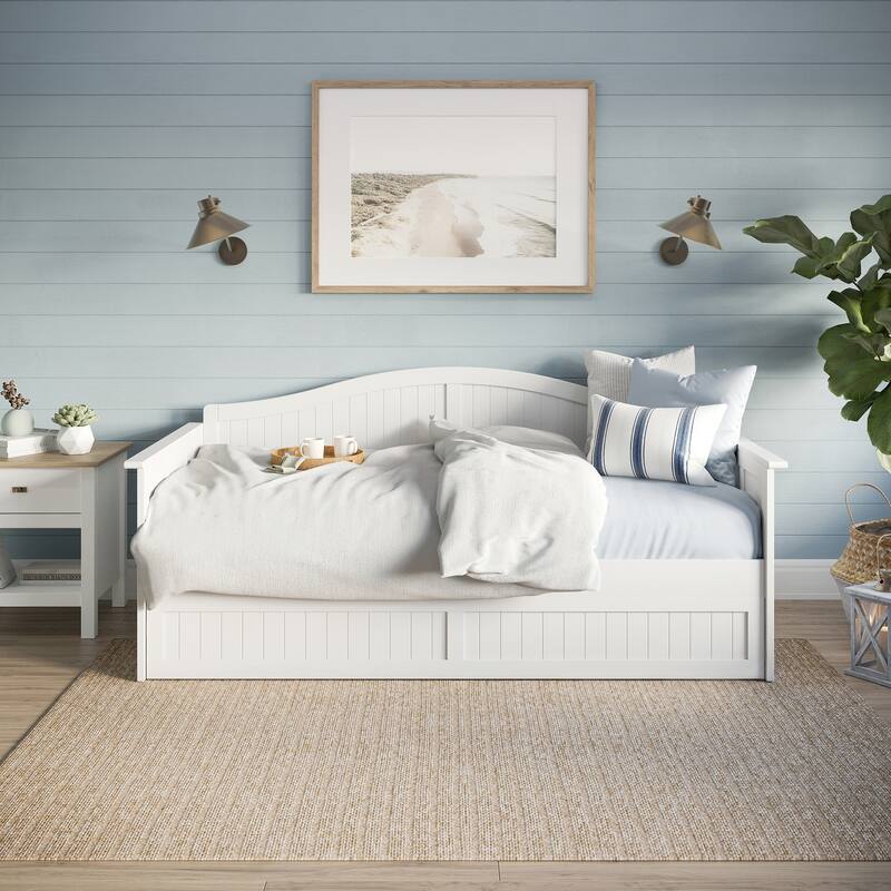 Nantucket Twin Wood Daybed with Twin Size Trundle
