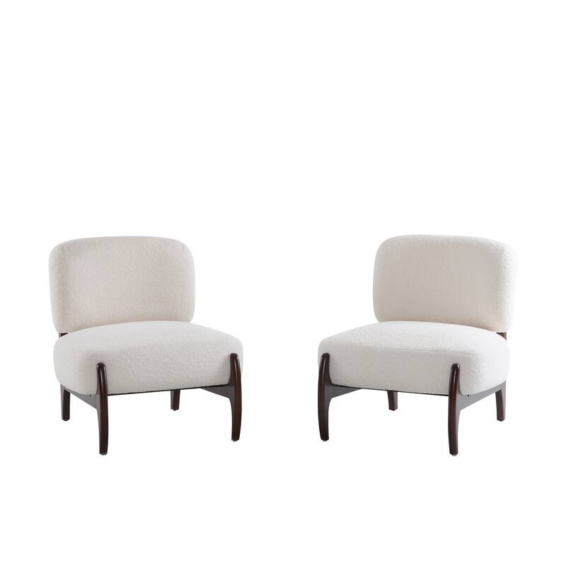 Modern Boucle Lounge Chairs (Set of 2)