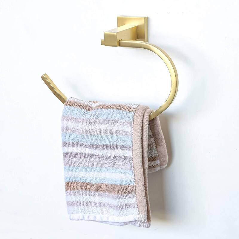 Dyconn Faucet Vienna Series Bathroom Towel Ring in Gold
