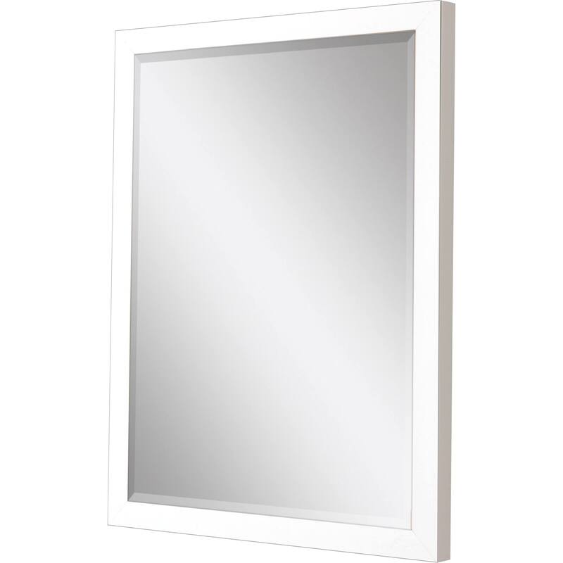 HomeRoots 33" White Framed Accent Mirror - 27.00 in. x 33.00 in. x 2.00 in.