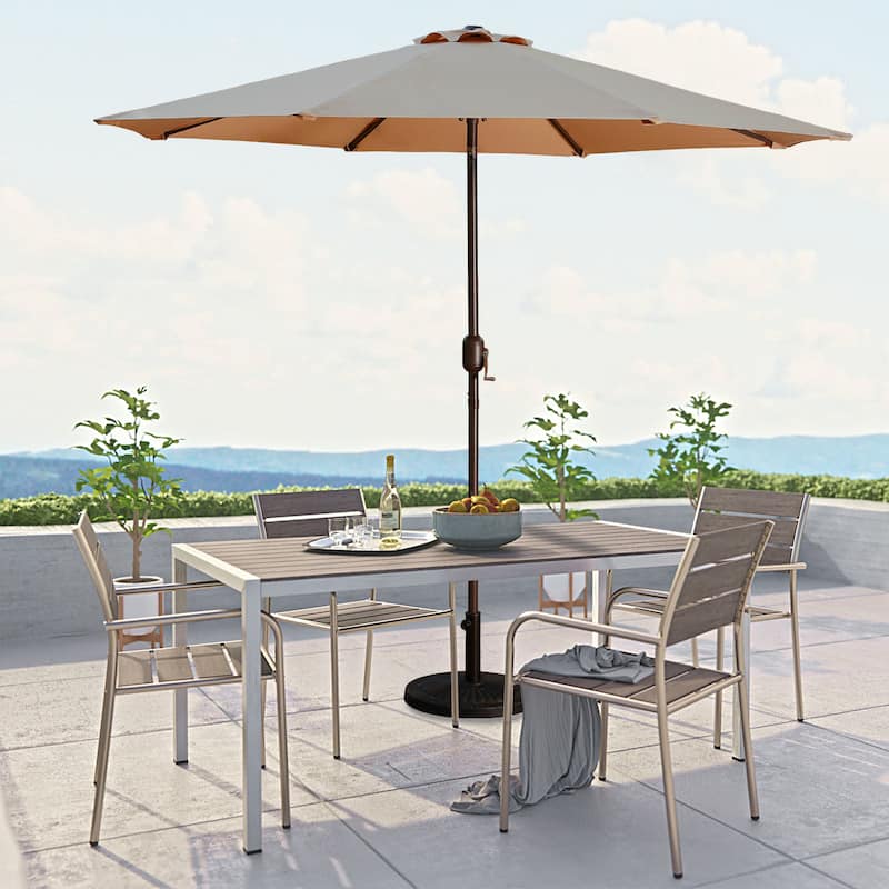 9 ft.Aluminum Market High Quality Light Tilt Patio Beach Umbrella without Base