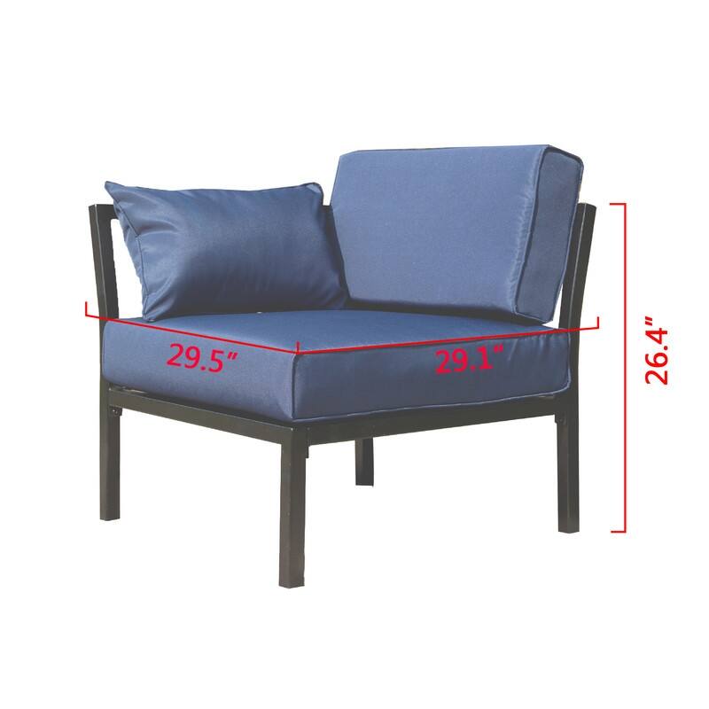 PATIO FESTIVAL 4-Piece Outdoor Sofa Seating Group with Cushions