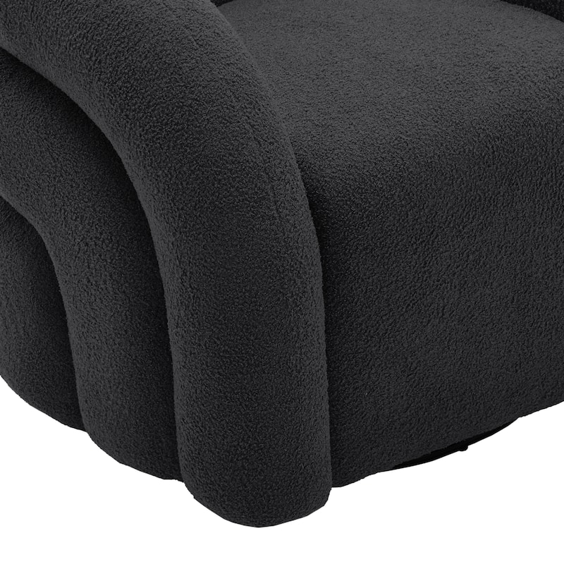 Upholstered Swivel Barrel Accent Chair Set of 2