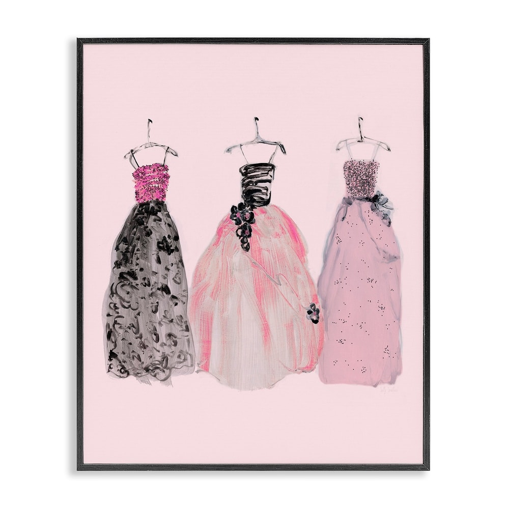 Stupell Trendy Glam Gowns Framed Giclee Art Design By Sally Swatland