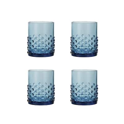 Hobnail Drinking Glass - 3.3"L x 3.3"W x 4.0"H