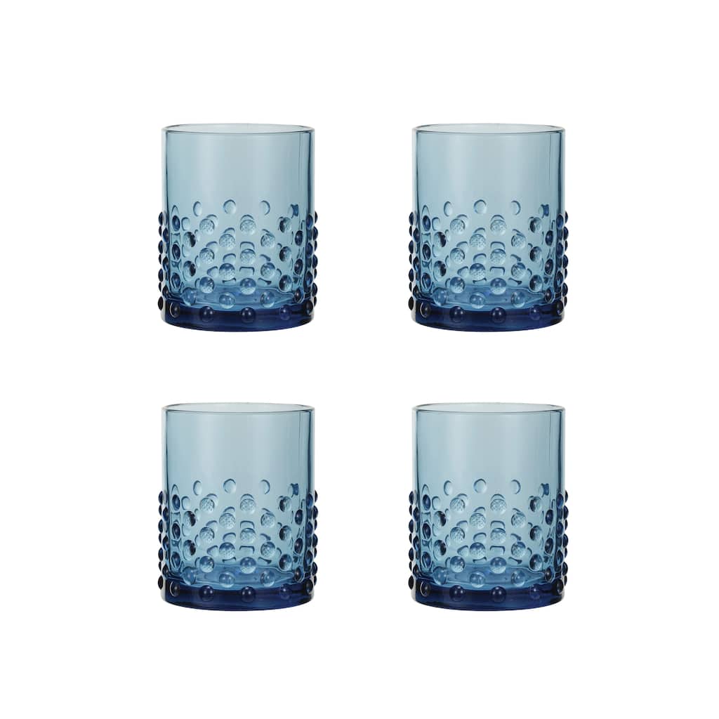 Hobnail Drinking Glass - 3.3"L x 3.3"W x 4.0"H