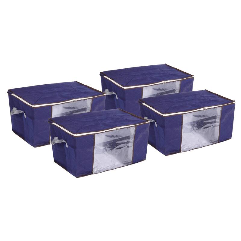 Clothes Storage Bags Comforters Blanket Closet Boxes Organizer 4pcs