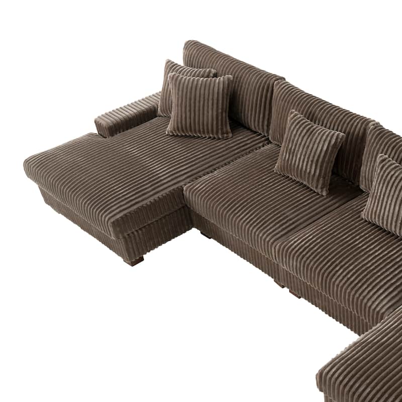 Anne 150" W Oversized Upholstered Modular Sectional Sofa