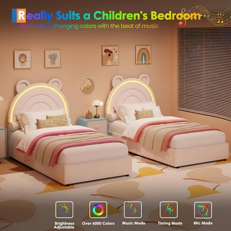 Velvet Upholstered Platform Bed Frame, with 2 Storage Drawers