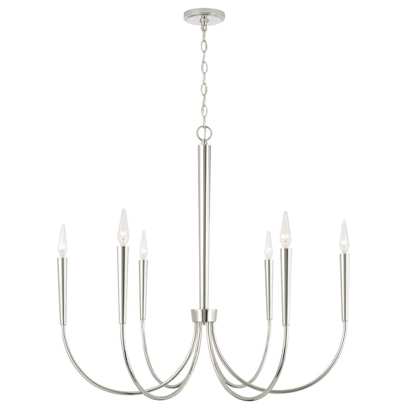 Holden 6-light Medium Chandelier - Polished Nickel