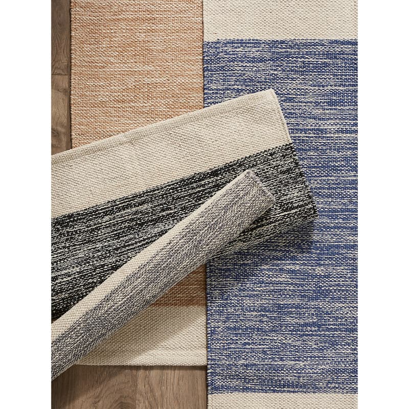 DII Stone Dobby Stripe Hand-Loomed Rug 2ft 6inx6 Ft - 36.0 In. L X 24.0 In. W X 0.2 In. H
