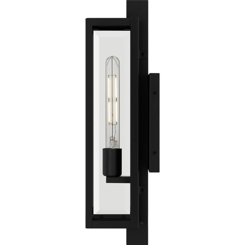 Matte Black Outdoor Wall Lantern from the Dale Collection