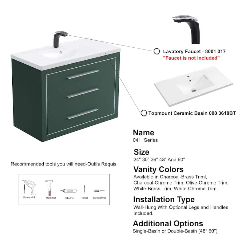 LaLa 36" Single Vanity Set