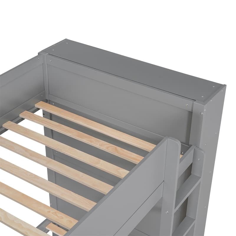 Merax Full/Twin Bunk Bed With 2 Drawers and Multi-layer Cabinet