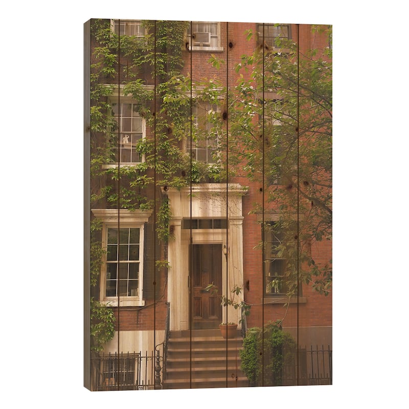 Greenwich Village NYC Print On Wood by Ann Hudec - Multi-Color - 40x26x1.5