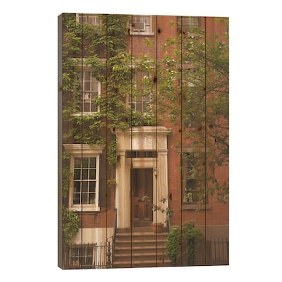 Greenwich Village NYC Print On Wood by Ann Hudec - Multi-Color