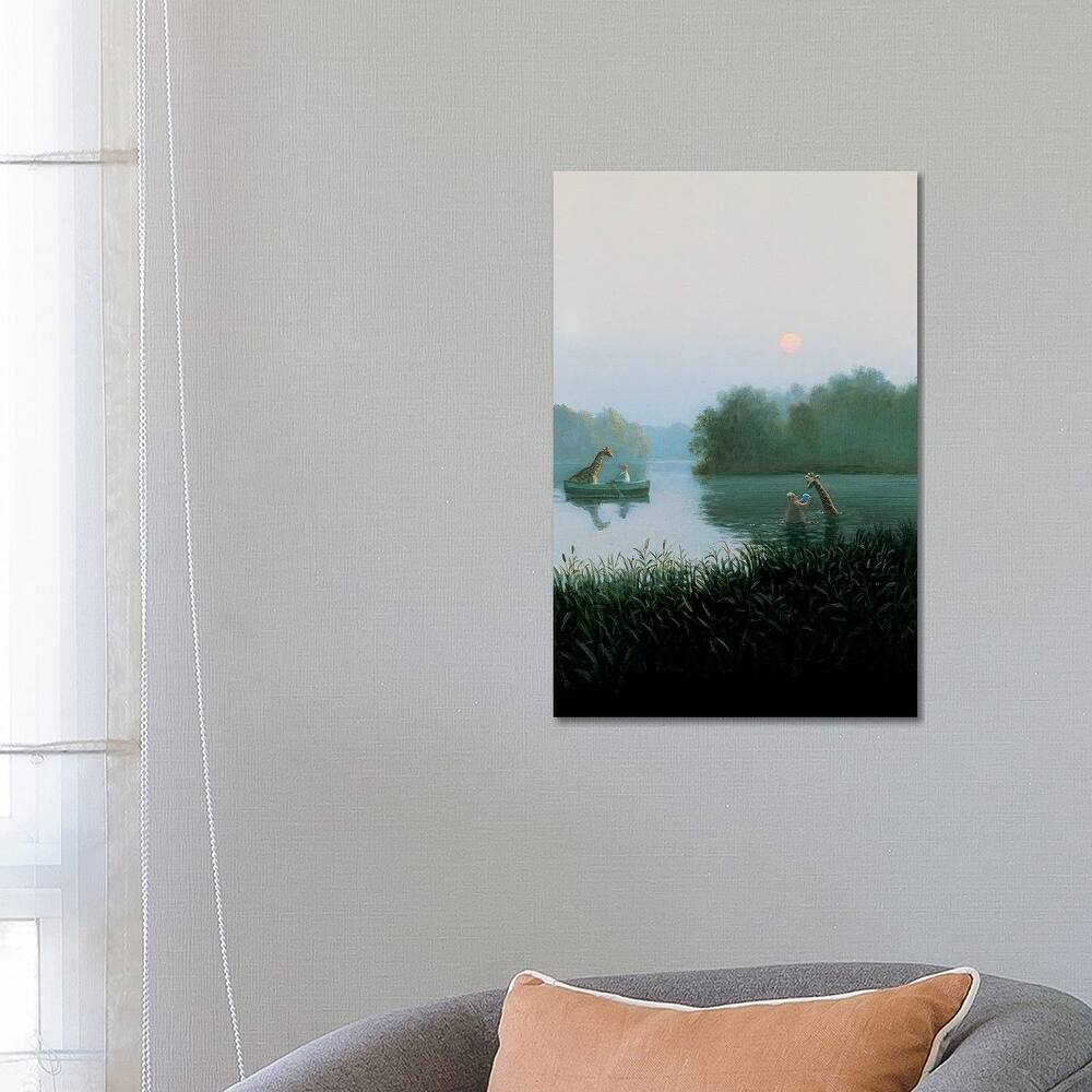 iCanvas "The Giraffe Kopie" by Michael Sowa Canvas Print