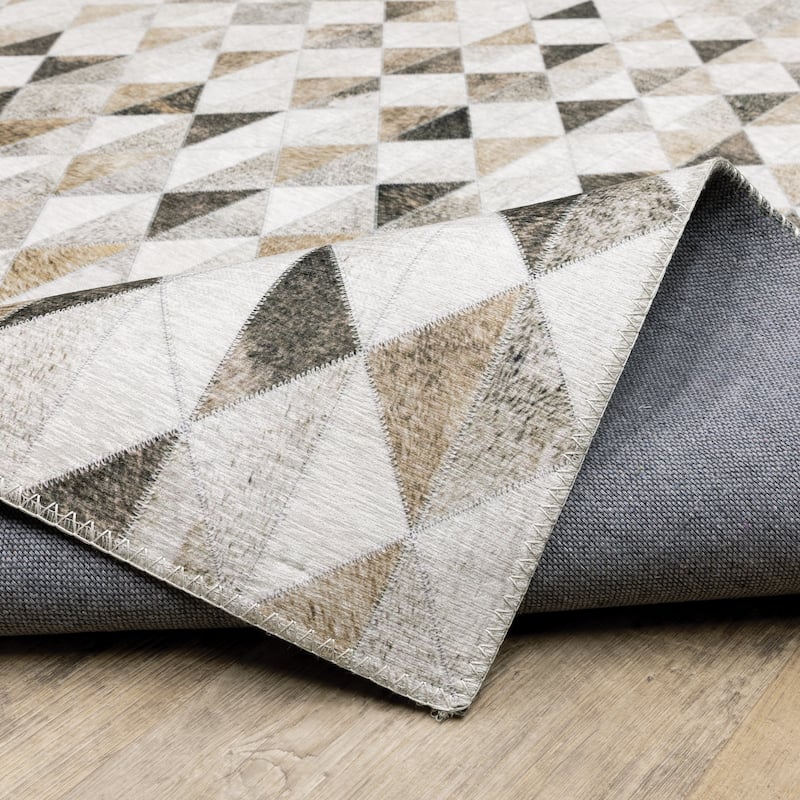 Vista Home Montreux Geometric Animal Print Beige/Cream Area Rug