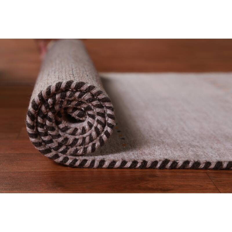 Hand Knotted Oriental 100% Wool Carpet Tribal Animal Pictorial Brown Gabbeh Runner Rug - 9' 10'' X 2' 9''