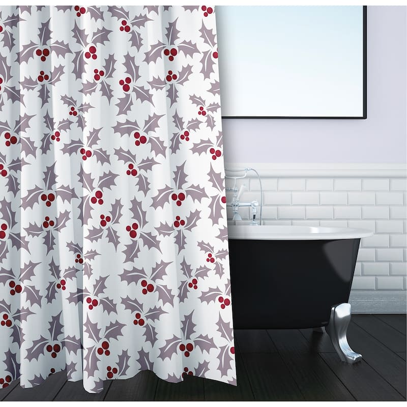 Holly Bush Shower Curtain