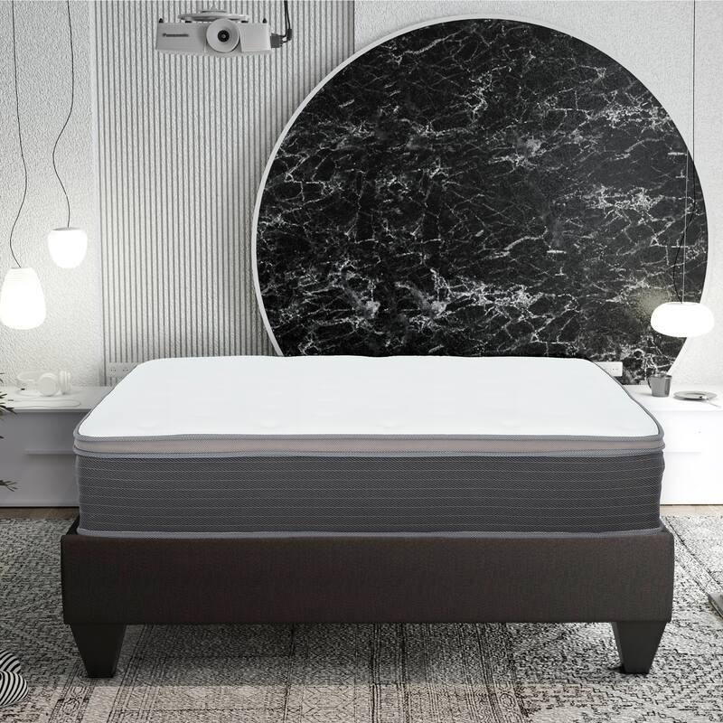 Equilibria 12 in. Medium Memory Foam & Pocket Spring Hybrid Euro Top Bed in a Box Mattress - California King