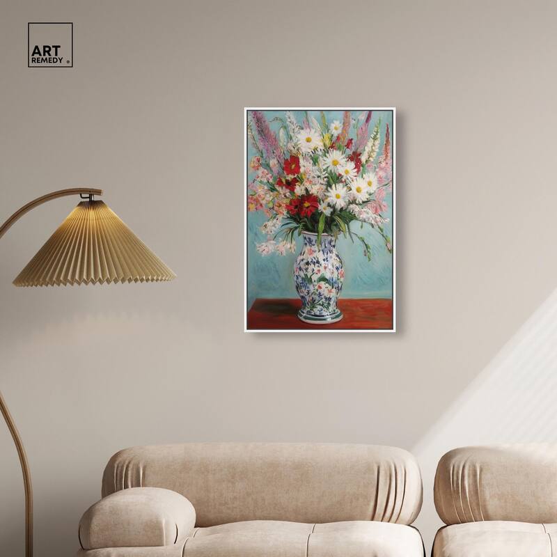 Flowers on a Table Canvas by Art Remedy