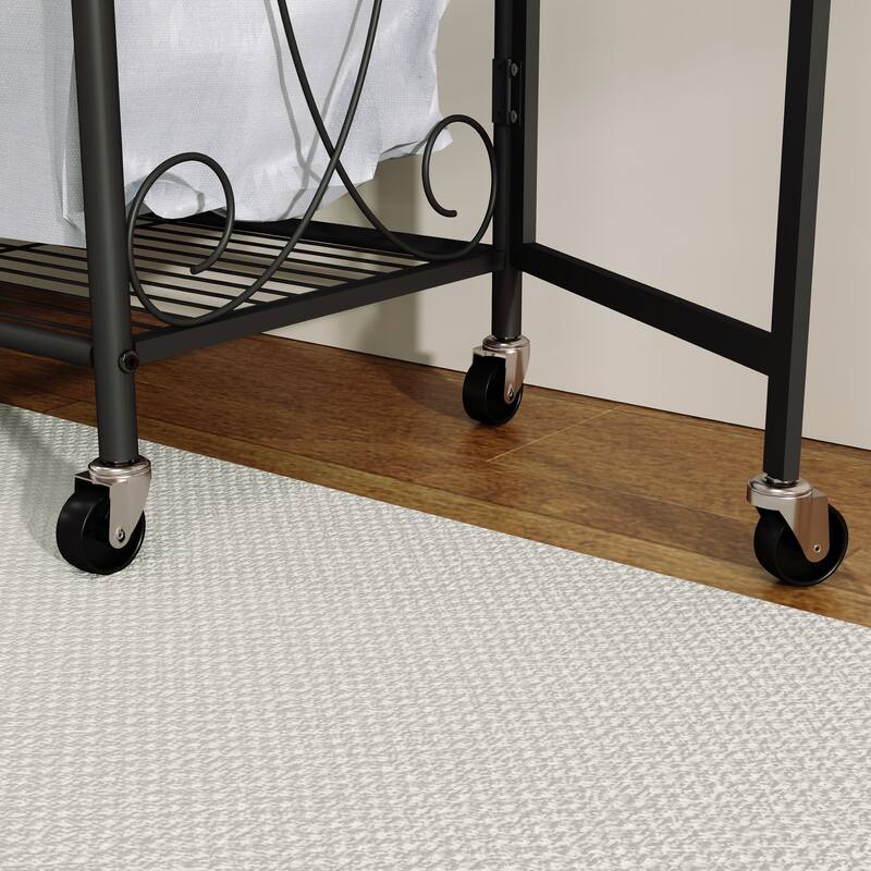 Multi-Functional Laundry Hamper Organizer with Hanging Rail and Storage Shelf - Rolling Laundry Cart with Wheels