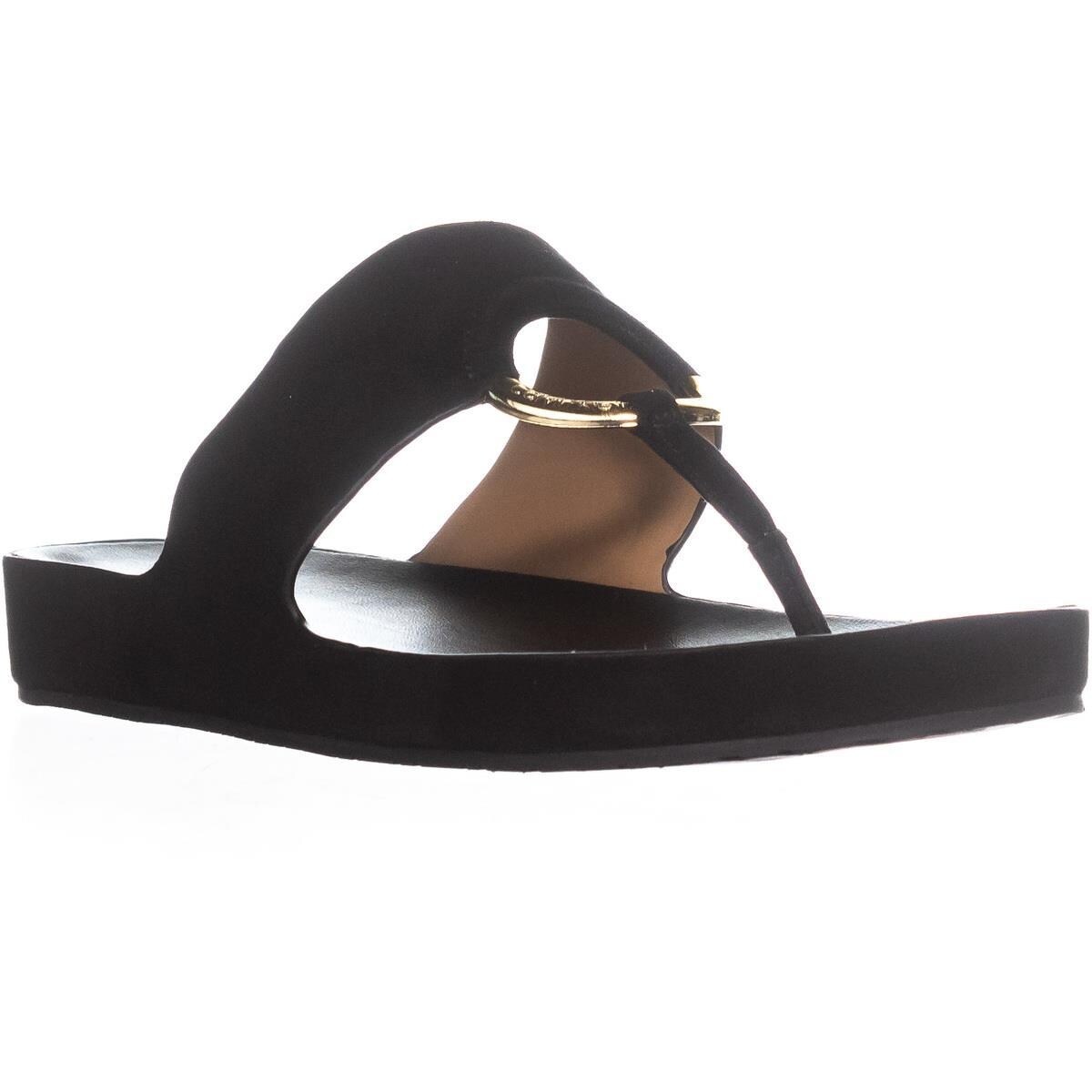 calvin klein wedge flip flops
