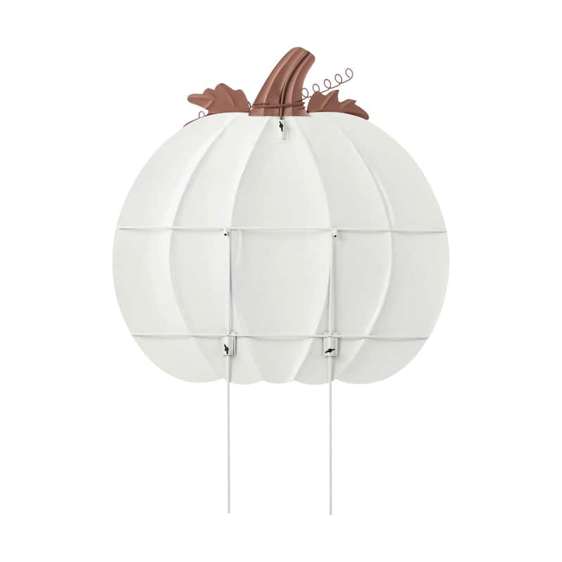 Glitzhome Fall Harvest Metal Yard Stake Hanging Decor for Thanksgiving (2-3 Functions)