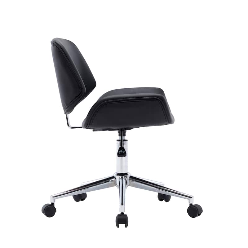 Porthos Home Orli Faux Leather or Fabric Mid-Century Office Chair