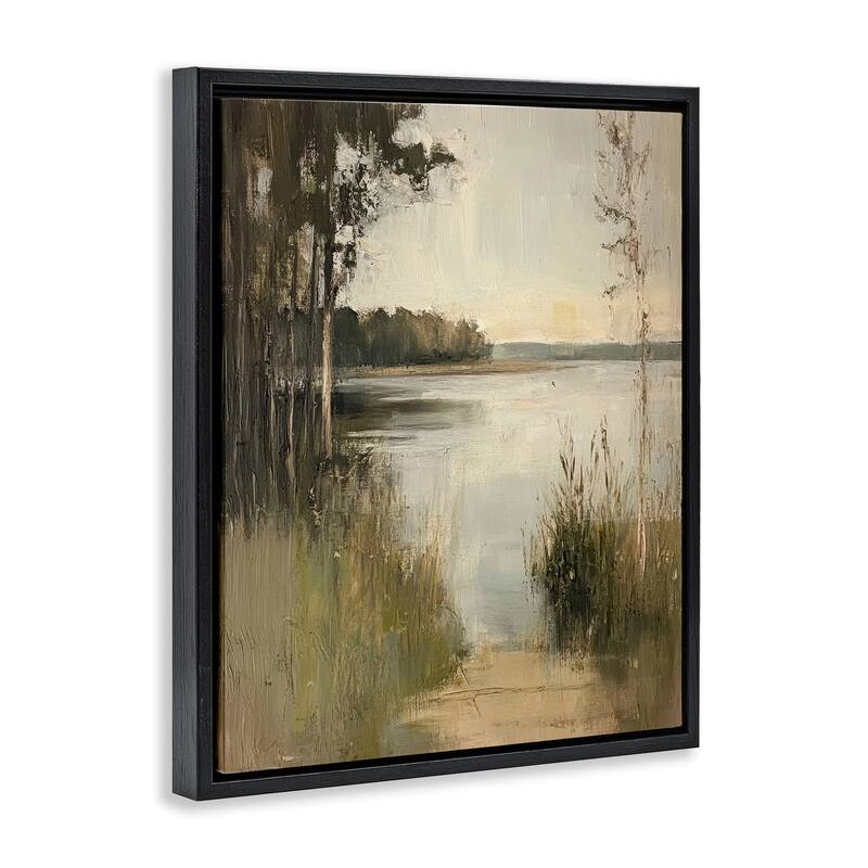 Stupell Wild Grasses by Lakeside Framed Floater Canvas Wall Art Design By Petal Prints Design