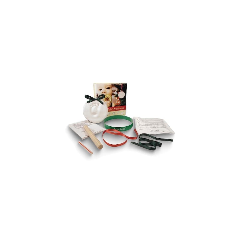 Curata Babyprints Ornament Kit with Clay Rolling Pin Shaping Ring Ribbon and Instructions