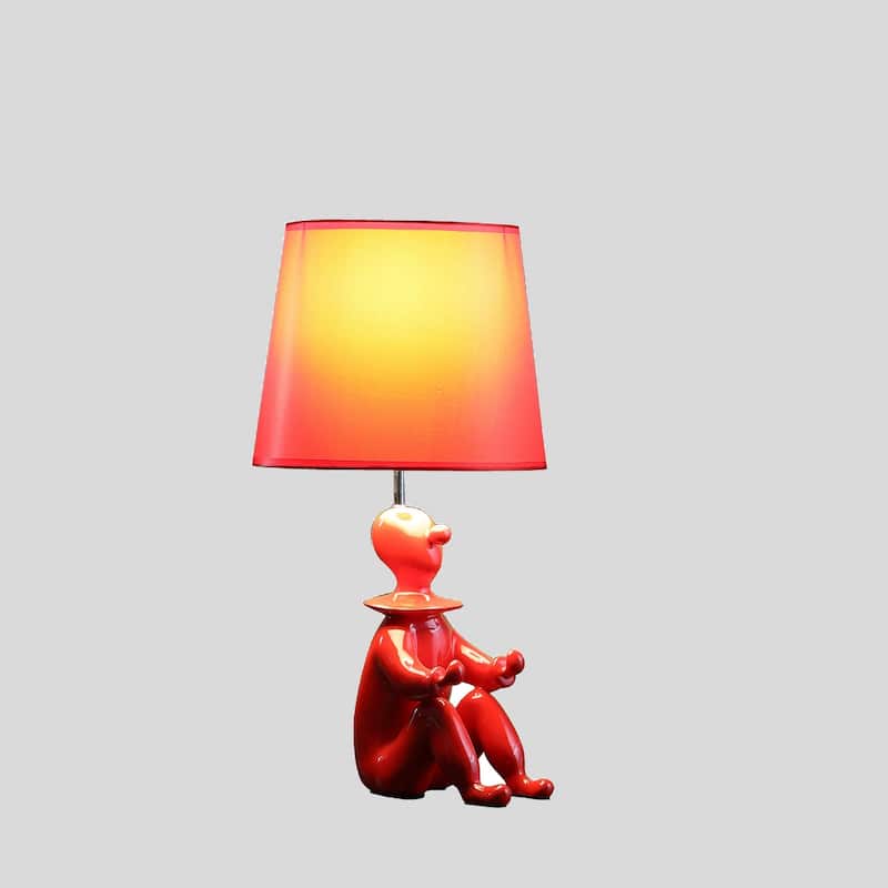 21 Inch Bedside Lamp with Empire Shade for Bedrooms or Living Rooms - 11" x 11" x 21.25"