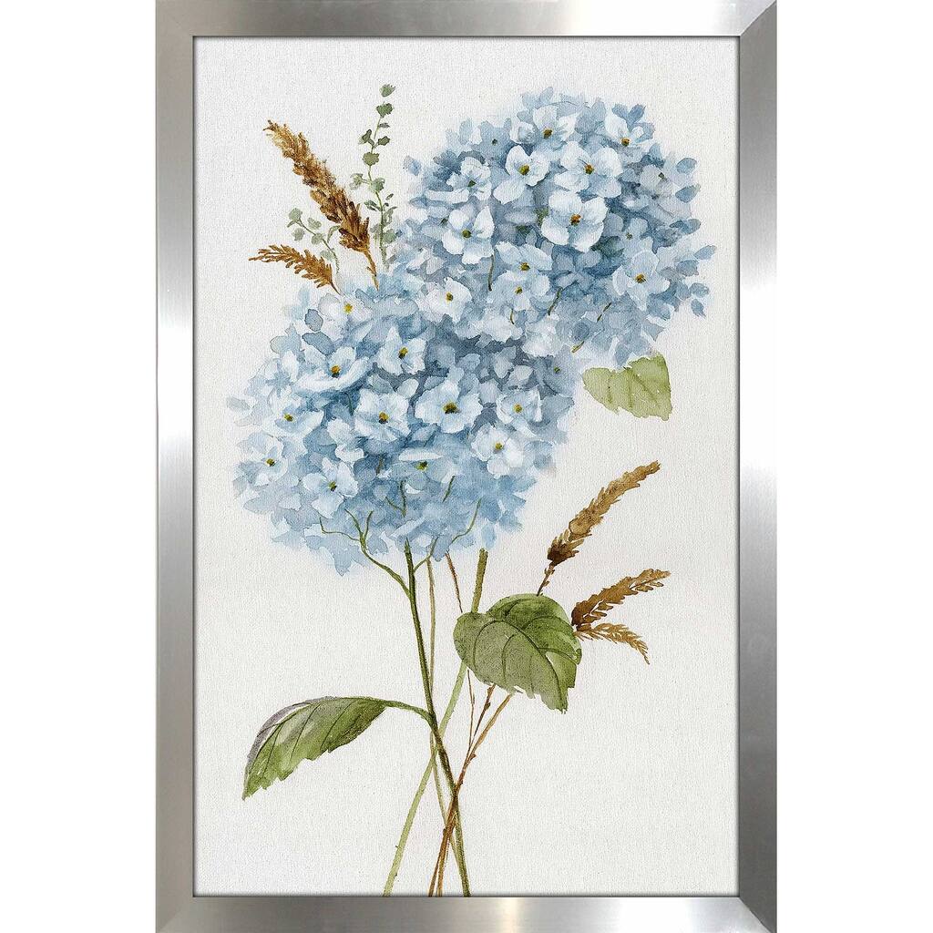 "Petite Blue Hydrangea I (Vertical)" by Nan Print on Acrylic