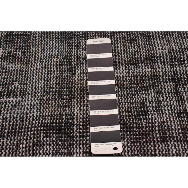 ECARPETGALLERY Hand-knotted Color Transition Black Wool Rug - 2'5 x 9'1