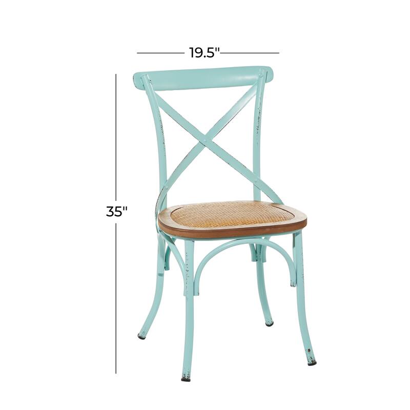 Metal Farmhouse Dining Chair (Set of 2) - 20 x 20 x 35