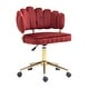 preview thumbnail 74 of 118, Velvet Home Office Desk Chair, Height Adjustable Task Chair, Armless Single Chair with Wheels, 360° Swivel Vanity Chair - N/A