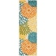 preview thumbnail 69 of 112, Nourison Aloha Floral Modern, Indoor/Outdoor Area Rug 2' x 6' - Turquoise/Multicolor