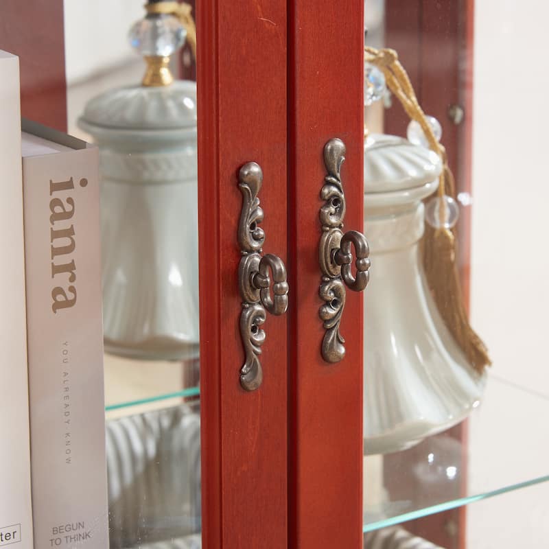 GDF Studio - Display Cabinet with Adjustable Shelves and Drawer.