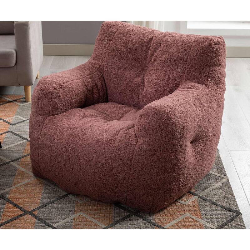 Modern & Elegant Bean Bag Chair | High Resilience Foam | Teddy Fabric or Cotton Linen | Versatile Lounge Seating